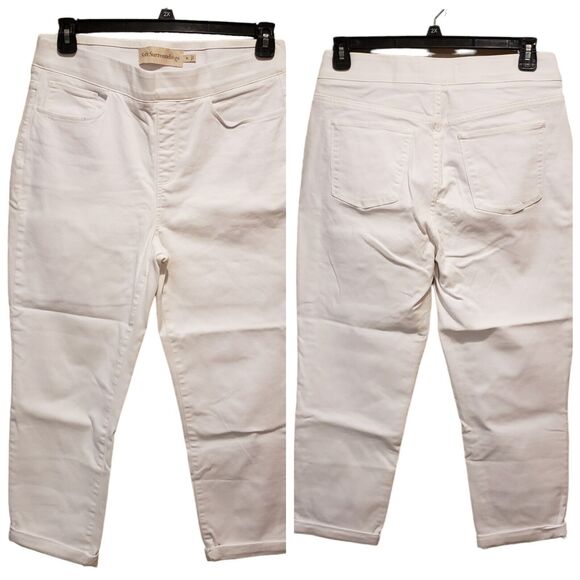 Soft Surroundings pull on elastic waist jeans size Medium - Picture 1 of 12